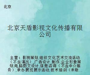 北京天盾影視文化傳播公司網(wǎng)頁制作方案